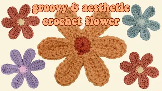 EASY groovy crochet flower tutorial | DIY Anyone can do!