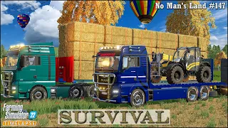 Survival in No Man's Land Ep.147🔹Buying a MAN TGX Autotransporter. Baling Straw🔹Farming Simulator 22