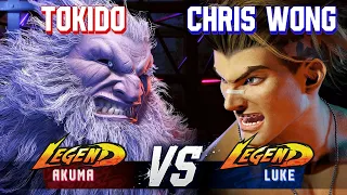 SF6 ▰ TOKIDO (Akuma) vs CHRIS WONG (Luke) ▰ High Level Gameplay