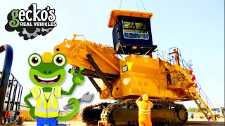 Let's Build A GIANT Excavator For Kids | Gecko's Real Vehicles | Educational Videos For Toddlers