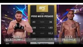 Jan Blachowicz x Alex Poatan  Pereira LUTA COMPLETA UFC 295