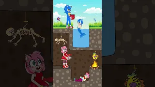 TOP 3 Funny Animation about Sonic, Amy, Zombies and Mermaid 😂😂😂 | #shorts #animation #story