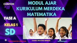 Contoh Modul Ajar Kurikulum Merdeka Matematika SD Fase A Kelas 1 (Domain Bilangan)