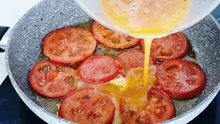 just add eggs to 1 tomato! Quick breakfast 5 min | simple and delicious🍅🍳