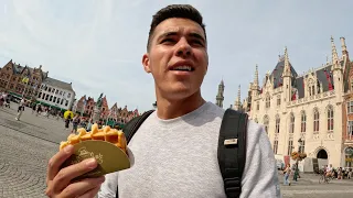 Eating Waffles in Belgium