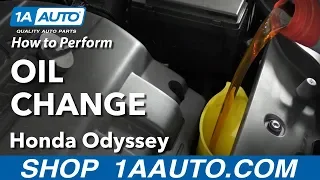How to Perform Oil Change 11-17 Honda Odyssey