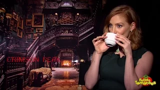 Crimson Peak Interview: Tom Hiddleston, Guillermo Del Toro,  Jessica Chastain, and Mia Wasikowska