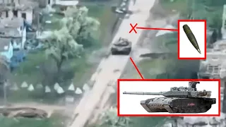 Single Unguided Artillery Shell Take Out Tank On The Move -  IMPRESSIVE!