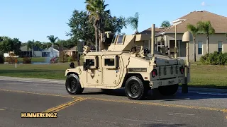 DRIVING ARMORED HUMVEE THROUGH NEIGHBORHOOD @HUMMERKINGZ