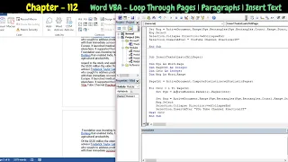 Word VBA - Loop Through pages | paragraphs | sentences  Insert text