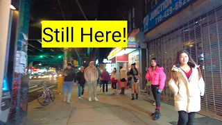 Roosevelt Avenue, Queens. Rd Light District. NYC Walk. Migrants.