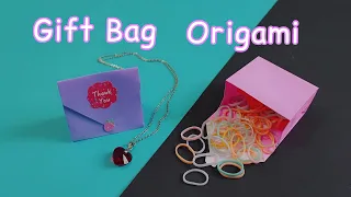 Bag Origami #4 Mini Gift Bag / How to Make a Mini Bag with Paper