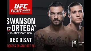 UFC FIGHT NIGHT 123 LIVE RESULTS CUB SWANSON VS  BRIAN ORTEGA