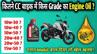 Kitni cc bike me konsa engine oil dalta hay ?  Best mobil for bikes & scooter