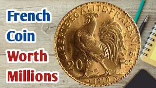 Most Valuable French Coin - 1912 20 Francs Gold Coin | Rare Coin From France Worth Money