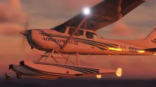 Aeroexpress HA-SEA Cessna C172 Amphibian Livery Trailer MSFS