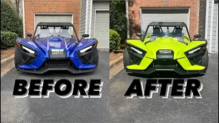 POLARIS SLINGSHOT GETS A NEW WRAP! (RAVOONY WRAP REVIEW)