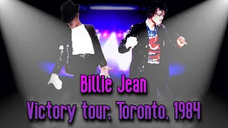 Billie Jean - Michael Jackson (Victory Tour, Toronto, 1984) (Side by Side)