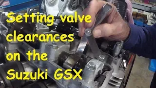 Setting Valve clearances on the Suzuki GSX 750 to 1150 engines