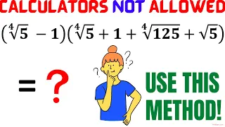 Calculators NOT Allowed | Can you Simplify this Radical problem? | Math Olympiad Training