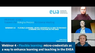 Bologna Process webinar #4:  Micro-credentials as a way to enhance learning and teaching in the EHEA