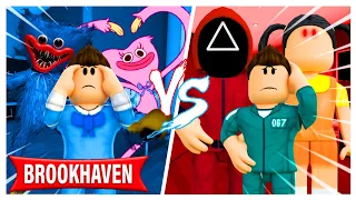 FAMILIA POPPY PLAYTIME vs FAMILIA JUEGO DEL CALAMAR en BROOKHAVEN - Roblox YoSoyLoki