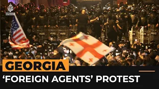 Georgia police break up protests against ‘foreign agents’ bill