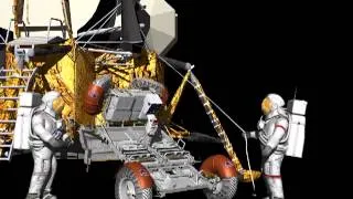 Lunar Rover Vehicle Deployment Animation