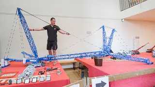 Mega Lego crane Liebherr LR11000 montage timelapse