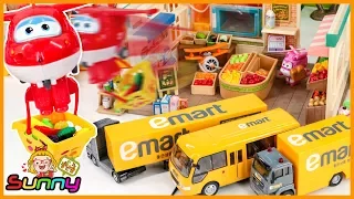 [장난감티비]KidsToy 마트 장보기 슈퍼윙스 친구들 물건 구매 학습 놀이 로보카폴리 장난감 애니메이션 동영상