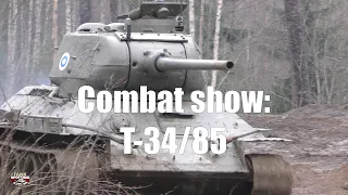 T-34-85 WW2 Soviet Medium Tank Combat Demonstration at Panssarimuseo Kevätsawutus 2018  [4K UHD]