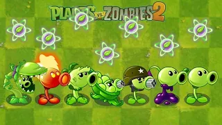 PvZ 2 All Peas Power Up! vs Robo-Cone, Football Zombie!