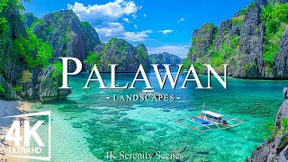 Palawan 4K • Flying Over Crystal Clear Waters and Stunning Landscapes With Calming Piano Music