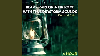 Heavy Rain on a Tin Roof with Thunderstorm Sounds (One Hour)