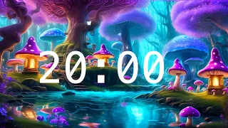 20 Minute Timer with Relaxing Music and Alarm | Mushroom Forest and Lanterns