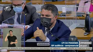 “Eu escolhi foi o Renan como relator, não foi o senhor”, diz Omar Aziz para Marcos Rogério