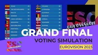 EUROVISION 2023 | GRAND FINAL | VOTING SIMULATION | ESC MANUEL