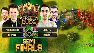 ⚔️  Afreeca Duos Semi Final Bo5: Beasty & FeAge vs MarineLorD & Elyona | Age Of Empires 4