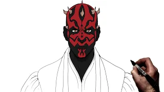 How To Draw Darth Maul | Step By Step | Star Wars