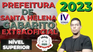 CONCURSO PREFEITURA DE SANTA HELENA - GOIÁS 2023 - SUPERIOR - GABARITO