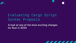 Evaluating Cargo script syntax proposals