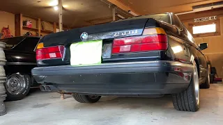 1990 BMW 750iL V12 Exhaust Before and After ~ Stock vs Billy Boat / B&B