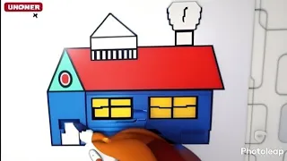 how to draw house using shapes | easy house drawing for kids & toddlers #art #colors #housedrawing