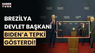 Brezilya Devlet Başkanı Lula'dan elini sıkmayı unutan Biden'a tepki!