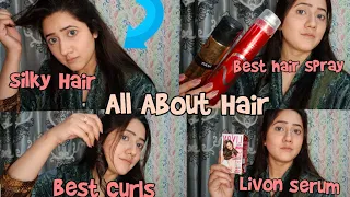 Livon Serum & Sabalon Hair spray Review / demo & Tips about Hair care - Aila Bilal