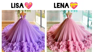 LISA 💖 vs LENA 💝 | choose your favorite 🌈🥰l #lisa #lena #viral