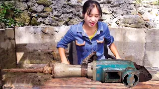 💡Amazing Restoration Of Rusty Hammer Drill By Young Girl | Electric Breaker | Concrete Drilling Tool