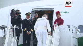 Pope departs Sweden