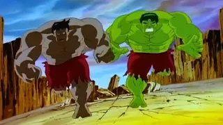 Зеленый Халк и Серый Халк против Чужака: Невероятный Халк (1996) Момент из мультфильма