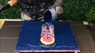 Transition from Hot to Warm with Satisfying Pour Painting Transformation